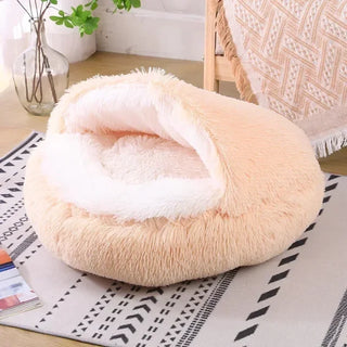 Winter Pet Plush Round Bed -SB